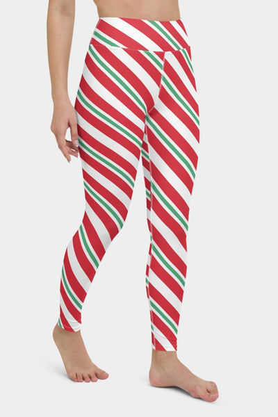 Candy Cane Christmas Yoga Pants - SeeMyLeggings