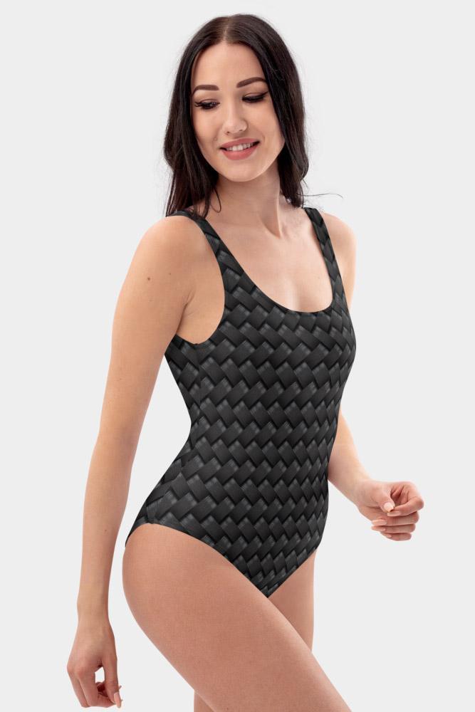 Carbon Fiber One-Piece Swimsuit - SeeMyLeggings