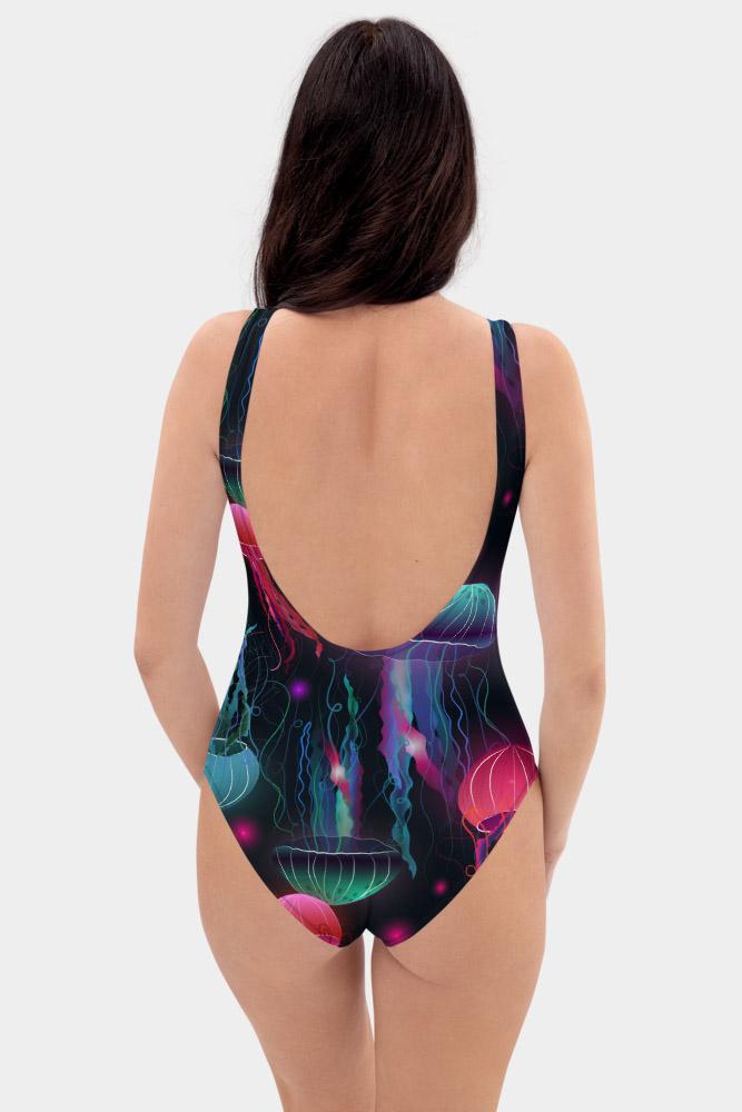 Colorful Jellyfish One-Piece Swimsuit - SeeMyLeggings