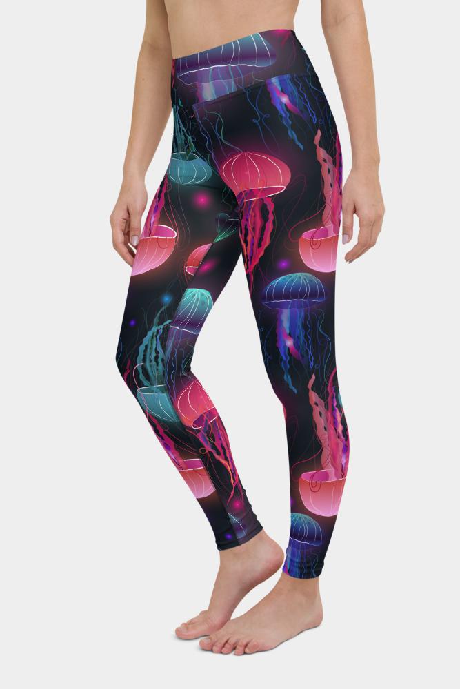 Colorful Jellyfish Yoga Pants - SeeMyLeggings