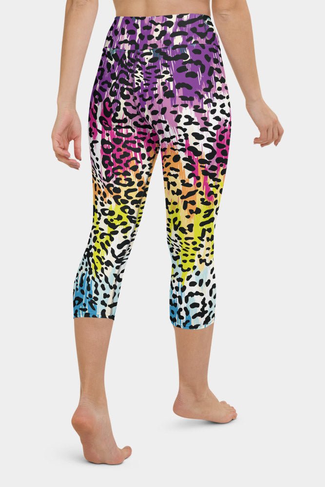 Colorful Leopard Yoga Capris - SeeMyLeggings