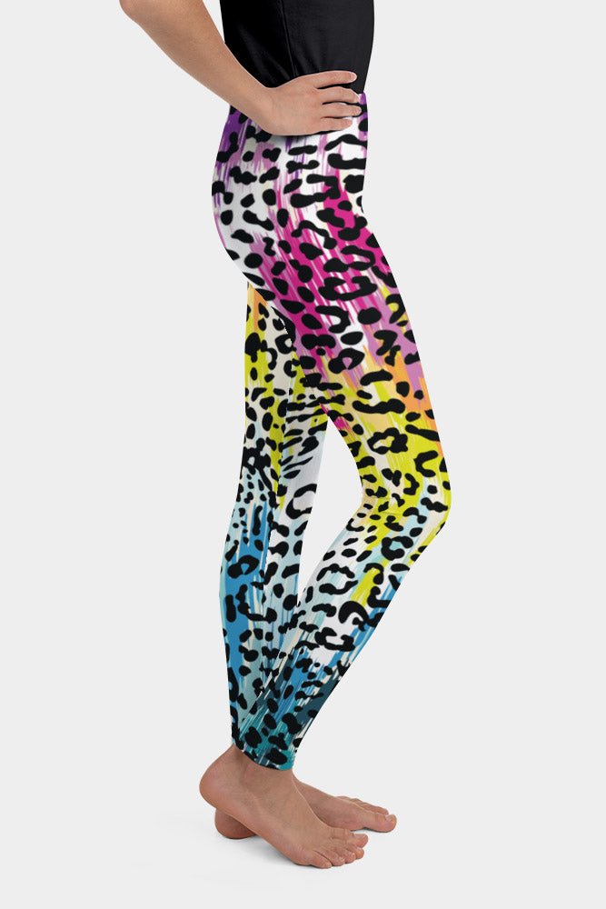 Colorful Leopard Youth Leggings - SeeMyLeggings