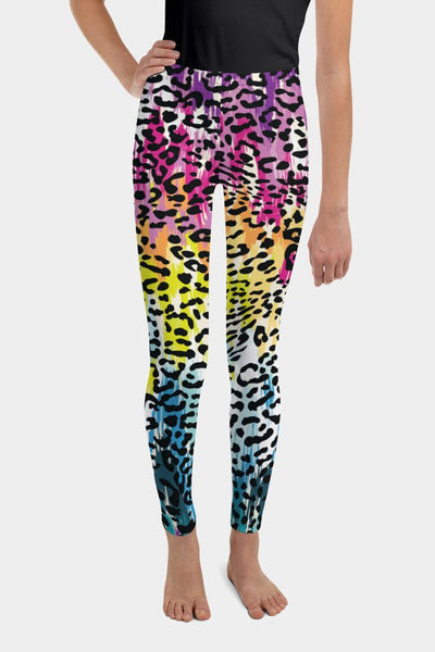 Colorful Leopard Youth Leggings - SeeMyLeggings
