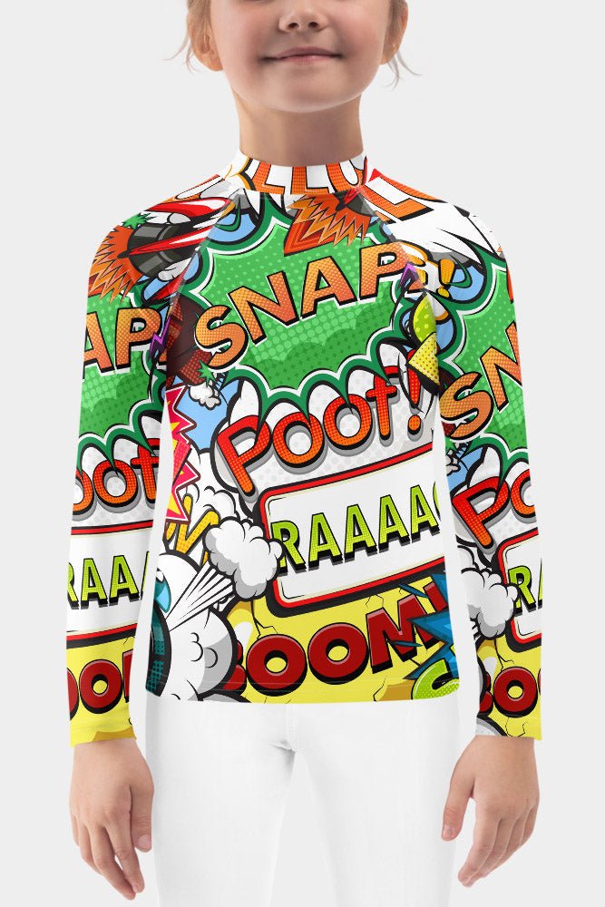 Comic Pop Art Kids Rash Guard – SeeMyLeggings