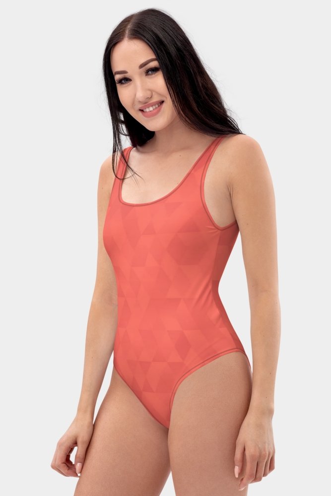 Coral One-Piece Swimsuit - SeeMyLeggings