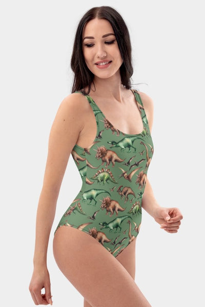 Dinosaurs One-Piece Swimsuit - SeeMyLeggings