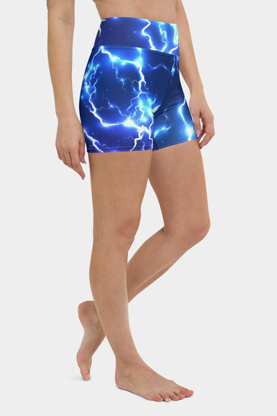 Electric Lightning Yoga Shorts - SeeMyLeggings