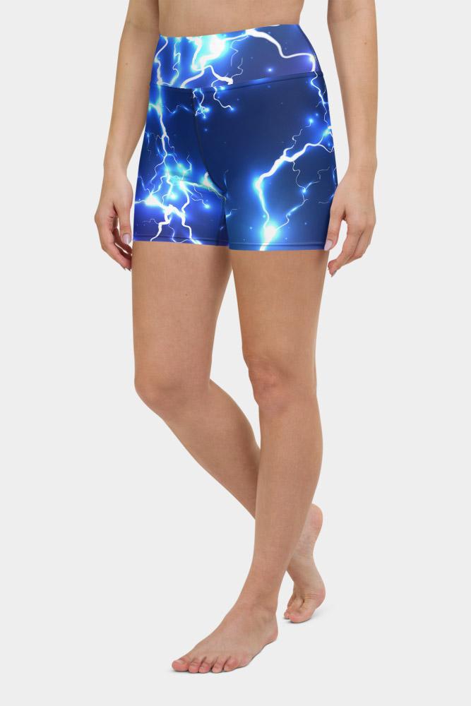 Electric Lightning Yoga Shorts - SeeMyLeggings