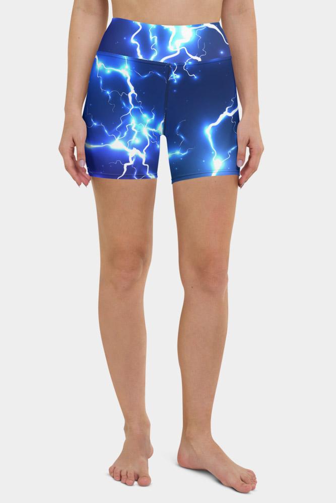 Electric Lightning Yoga Shorts - SeeMyLeggings