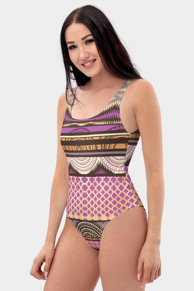 Ethnic One-Piece Swimsuit - SeeMyLeggings