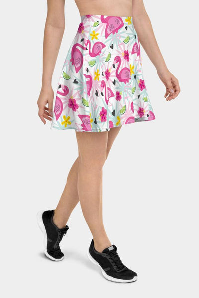Flamingo Skater Skirt - SeeMyLeggings
