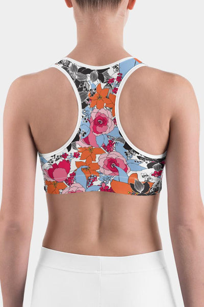 Flux Floral Sports bra - SeeMyLeggings