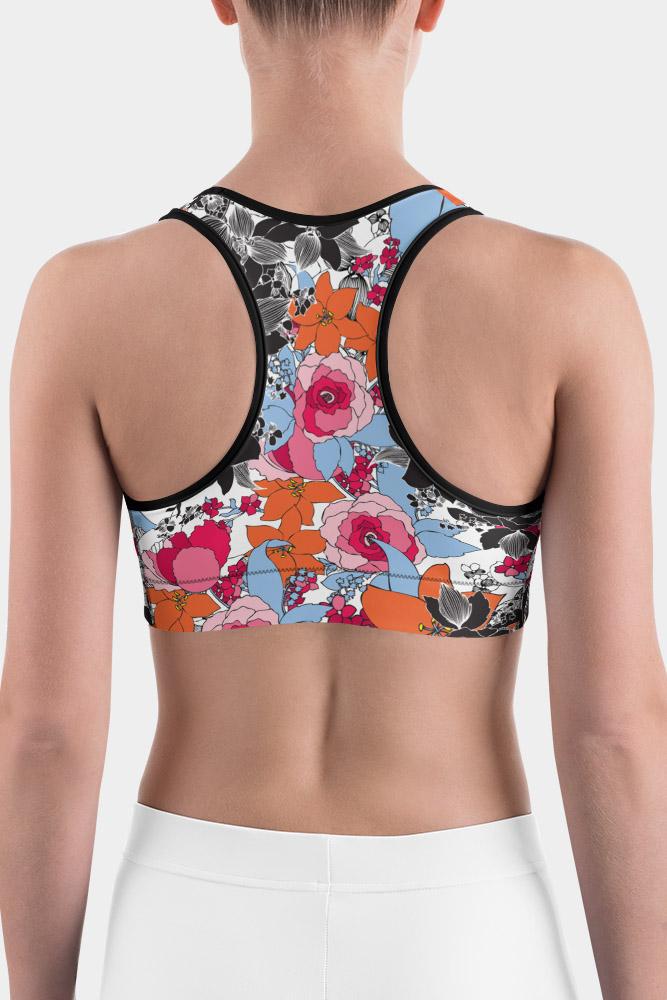Flux Floral Sports bra - SeeMyLeggings