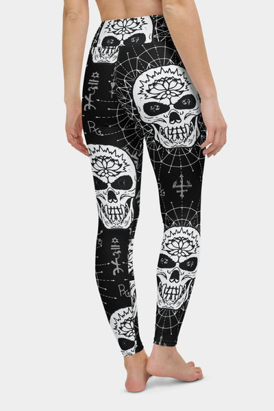 Gothic Skull Yoga Pants - SeeMyLeggings