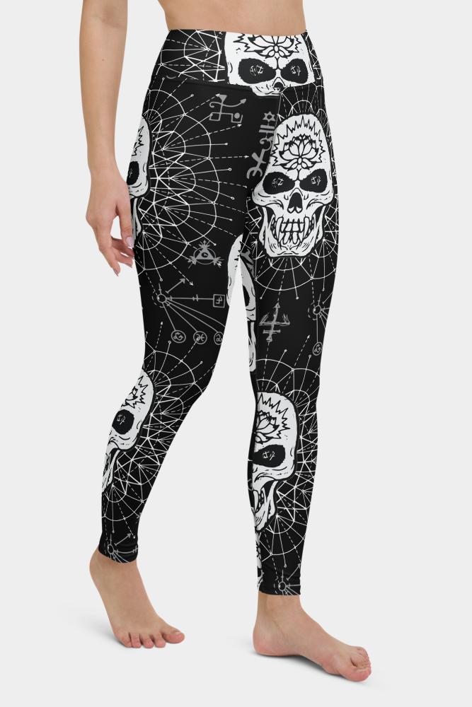 Gothic Skull Yoga Pants - SeeMyLeggings