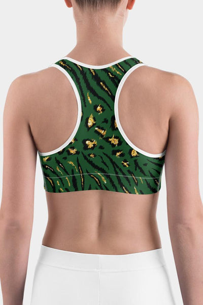 Green Cheetah Sports bra - SeeMyLeggings