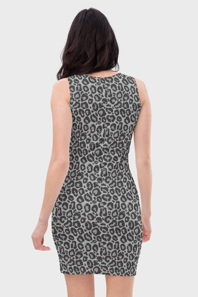 Grey Leopard Dress - SeeMyLeggings
