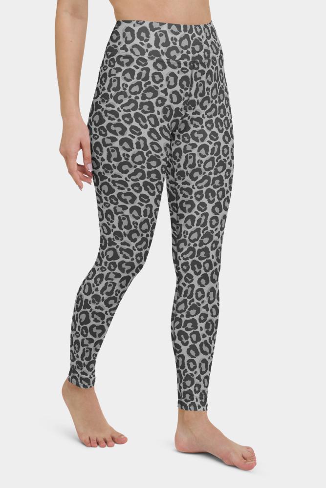 Grey Leopard Yoga Pants - SeeMyLeggings