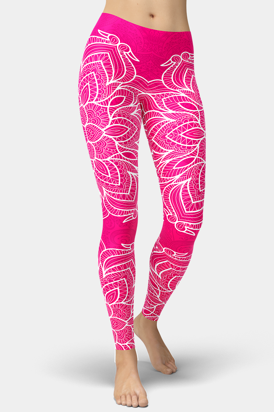 Hot Pink Mandala Leggings - SeeMyLeggings