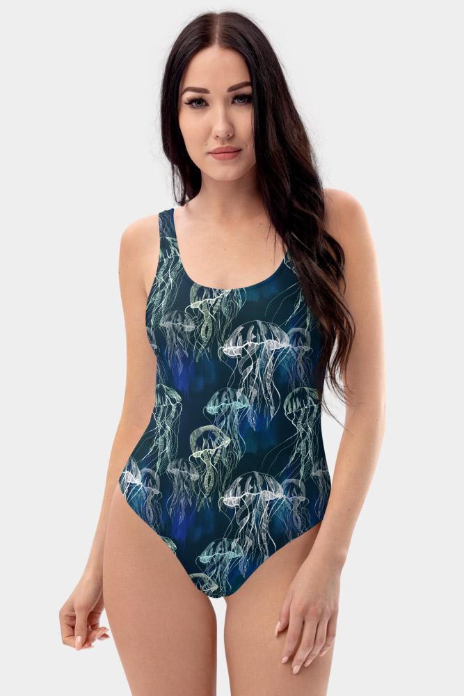 Jellyfish One-Piece Swimsuit - SeeMyLeggings