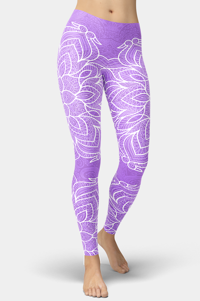 Lavender Mandala Leggings - SeeMyLeggings