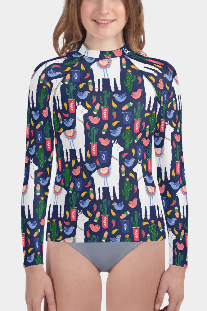 Llama Youth Rash Guard – SeeMyLeggings