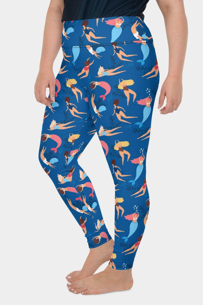 Mermaid Girls Plus Size Leggings - SeeMyLeggings