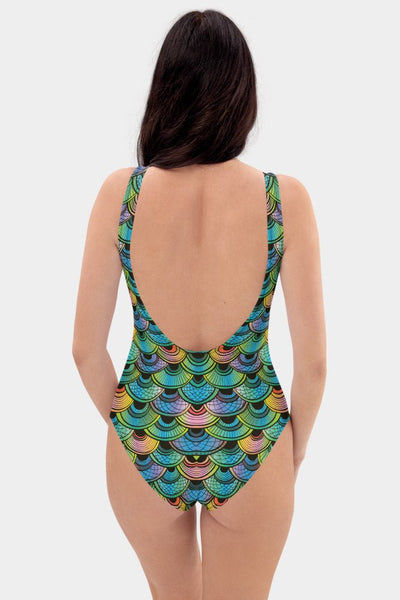Mermaid Scales One-Piece Swimsuit - SeeMyLeggings