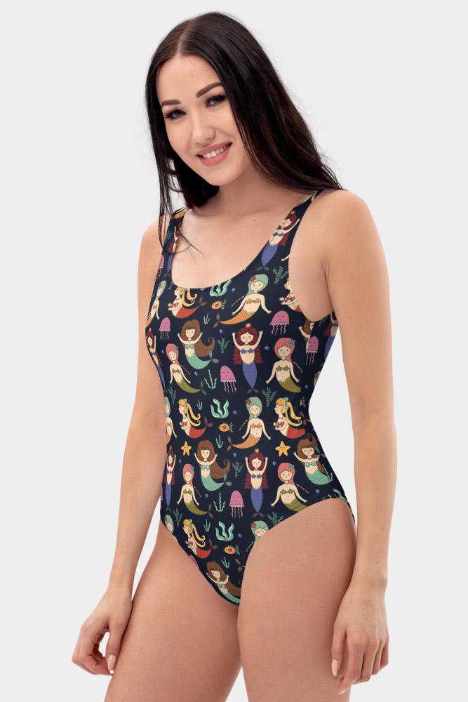 Mermaids One-Piece Swimsuit - SeeMyLeggings