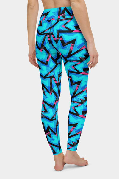 Neon Geometric Yoga Pants - SeeMyLeggings