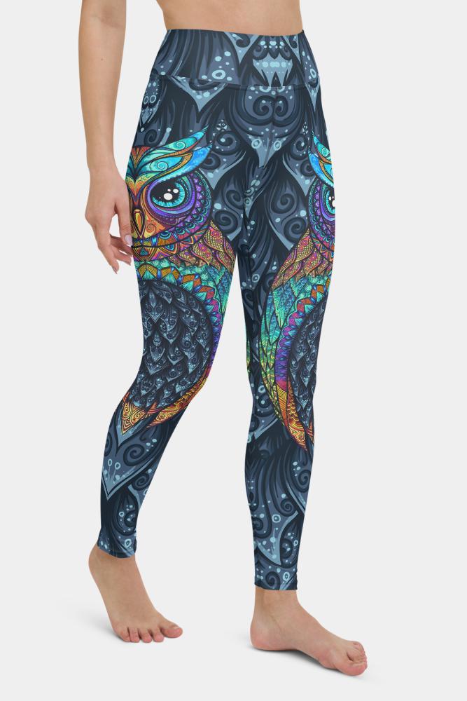 Owl Ornamental Yoga Pants - SeeMyLeggings