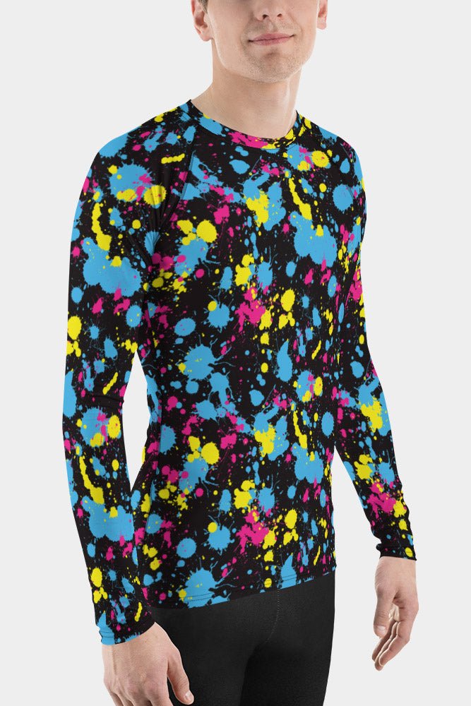 Paint Splatter Men's Rash Guard – SeeMyLeggings