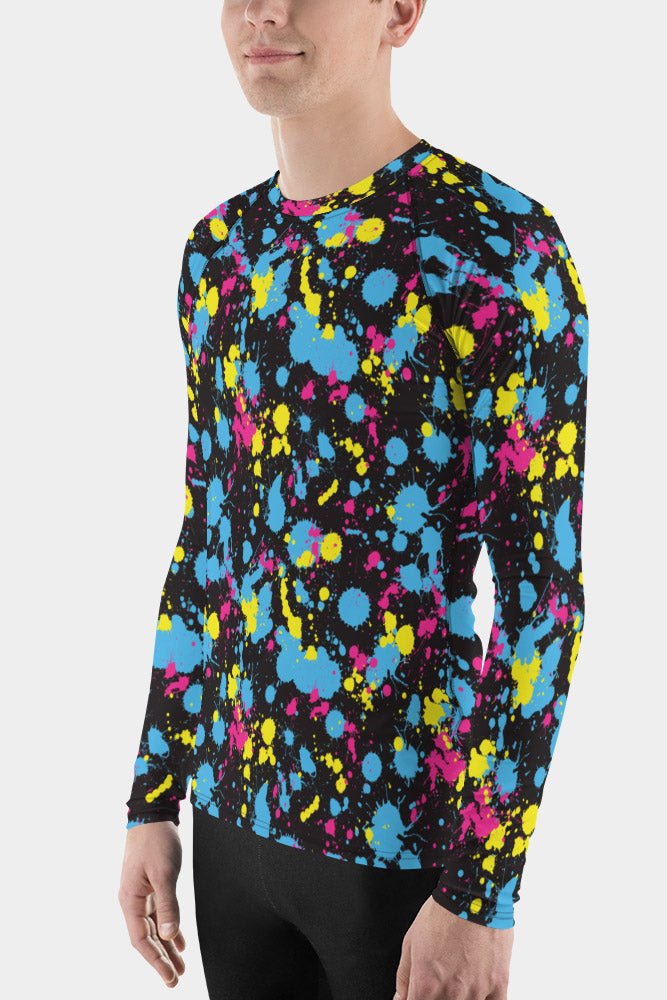 Paint Splatter Men's Rash Guard – SeeMyLeggings