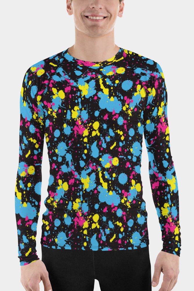 Paint Splatter Men's Rash Guard – SeeMyLeggings