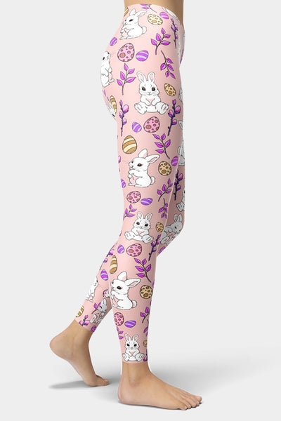 Pink Easter Bunny Leggings - SeeMyLeggings