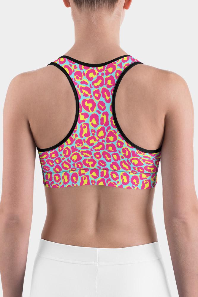 Pink Leopard Sports bra - SeeMyLeggings