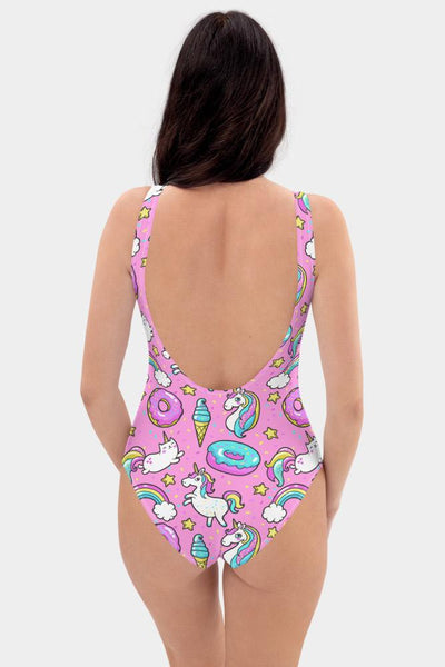 Pink Unicorns One-Piece Swimsuit - SeeMyLeggings