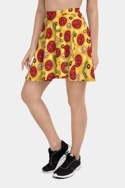 Pizza Skater Skirt - SeeMyLeggings