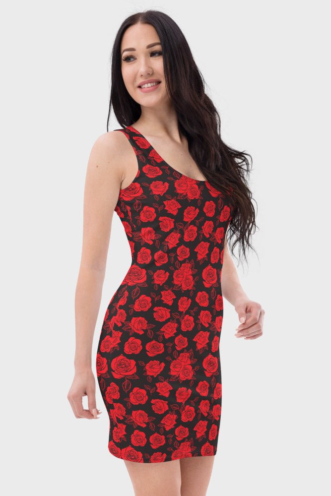 Red Roses Dress - SeeMyLeggings