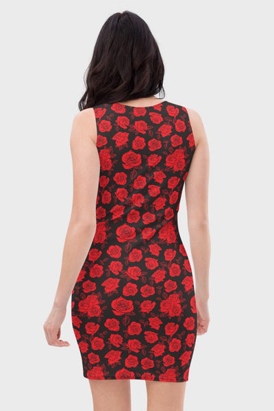 Red Roses Dress - SeeMyLeggings