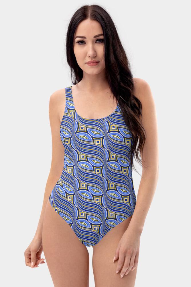 Retro One-Piece Swimsuit - SeeMyLeggings