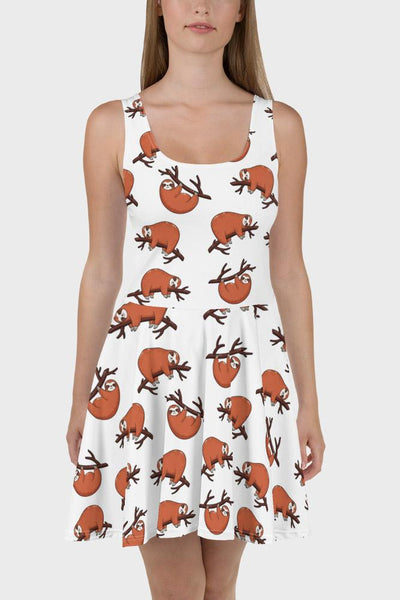 Sloths Skater Dress - SeeMyLeggings