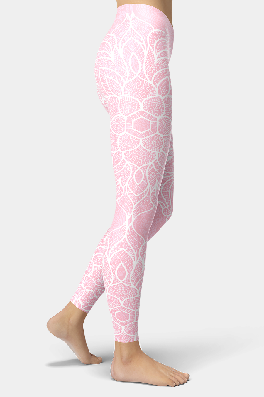 Soft Pink Mandala Leggings - SeeMyLeggings