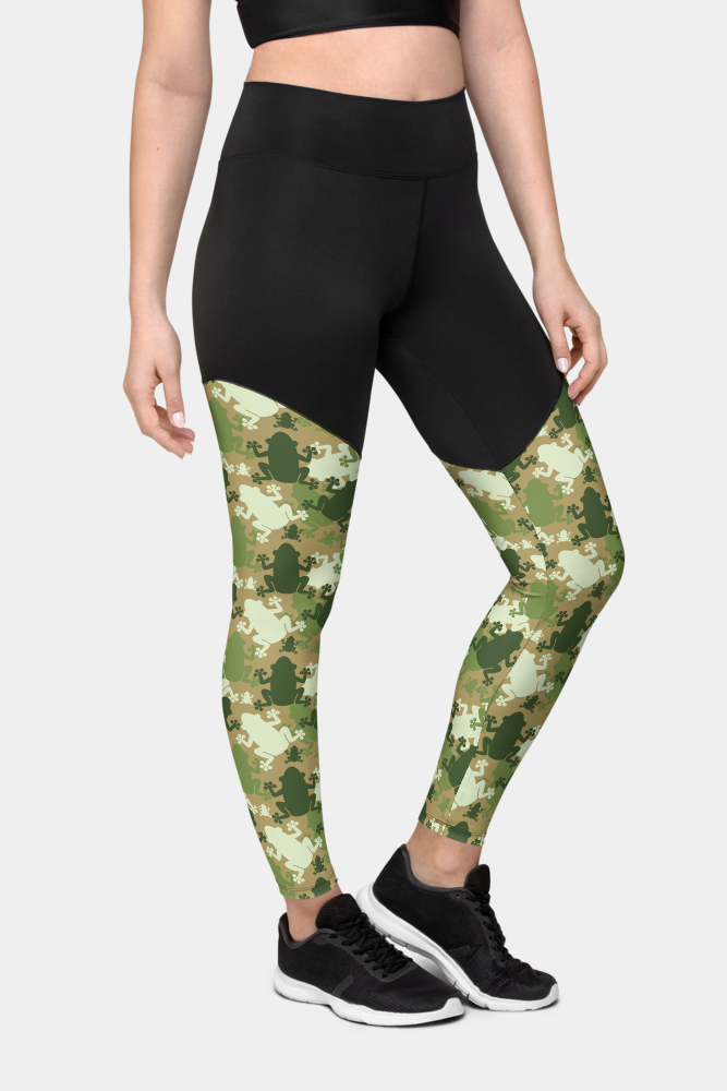 Frogs Camouflage Compression Leggings - SeeMyLeggings