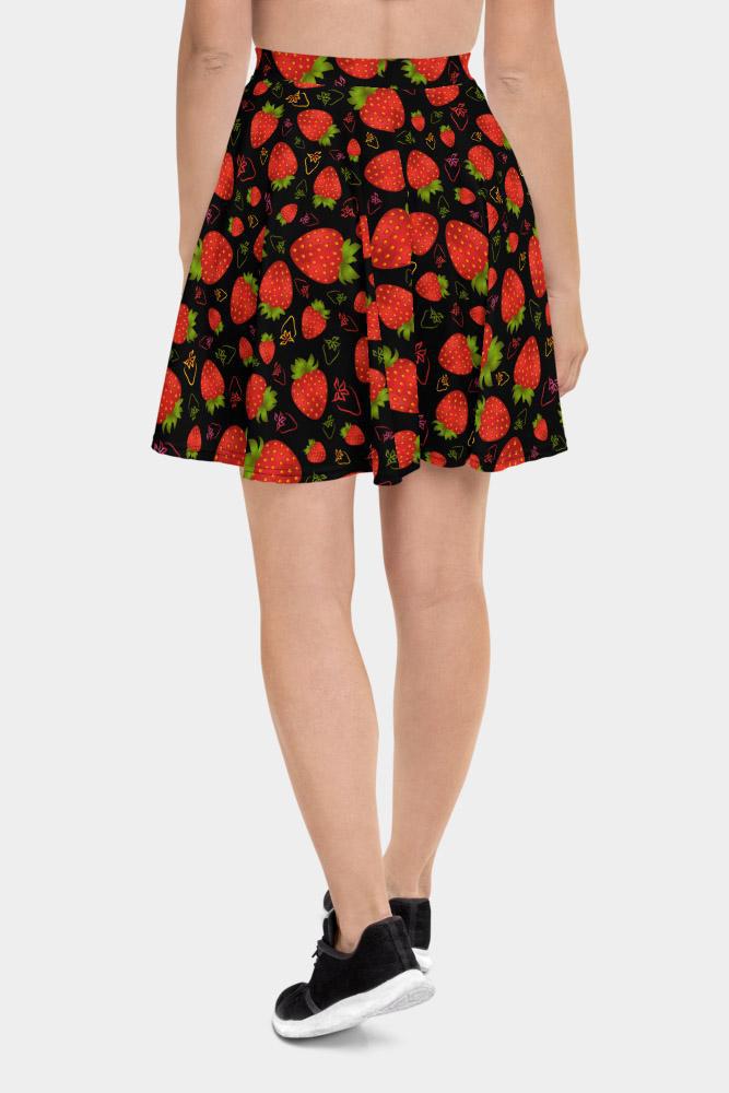 Strawberry Skater Skirt - SeeMyLeggings