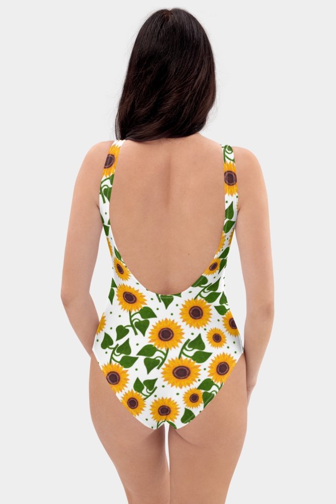 Sunflowers One-Piece Swimsuit - SeeMyLeggings