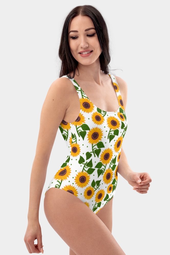 Sunflowers One-Piece Swimsuit - SeeMyLeggings