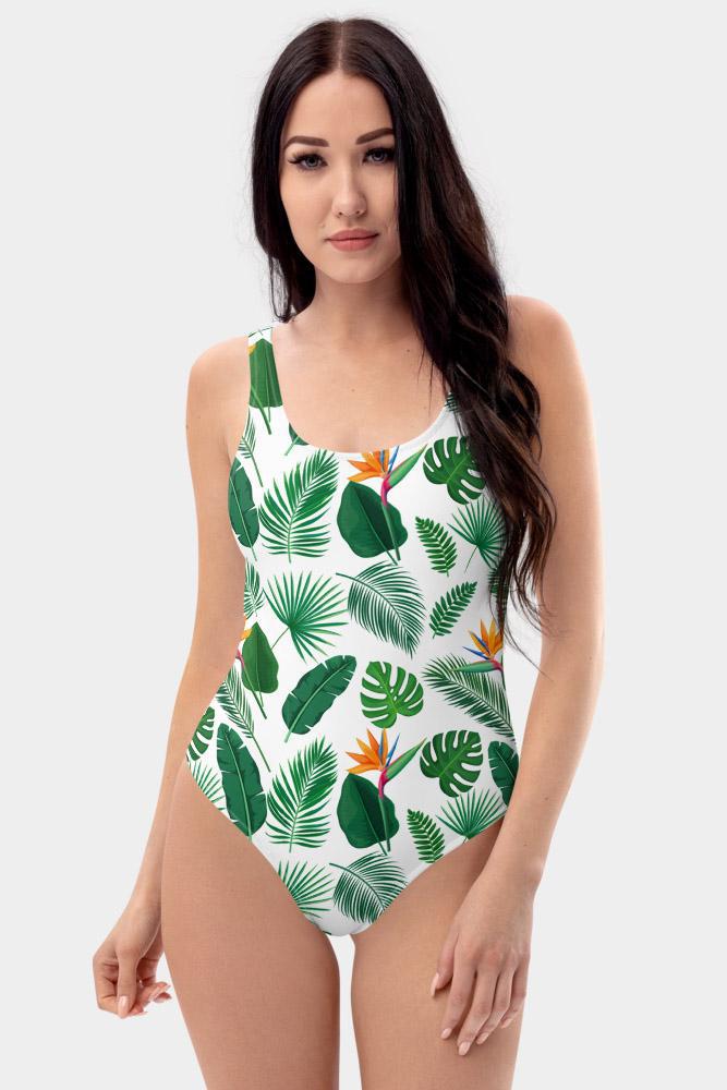 Tropical One-Piece Swimsuit - SeeMyLeggings