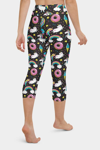 Unicorn Donuts Yoga Capris - SeeMyLeggings