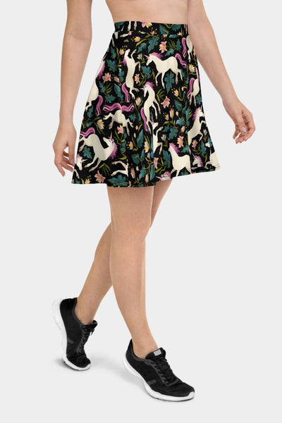Unicorn Horses Skater Skirt - SeeMyLeggings